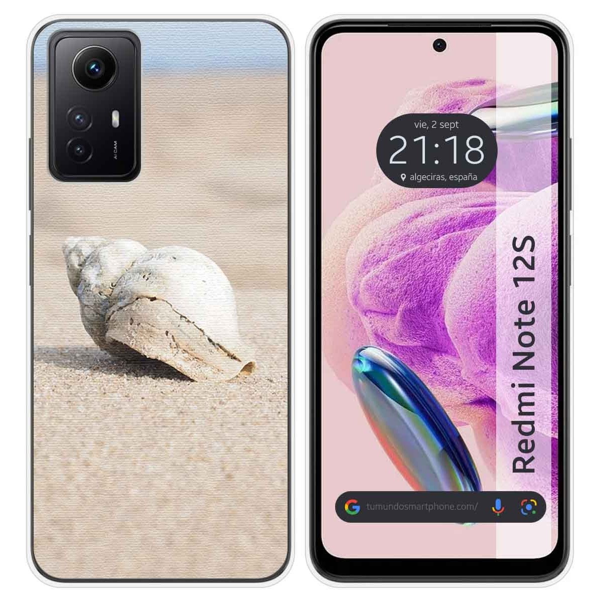 Funda Silicona compatible con Xiaomi Redmi Note 12S diseño Concha Dibujos