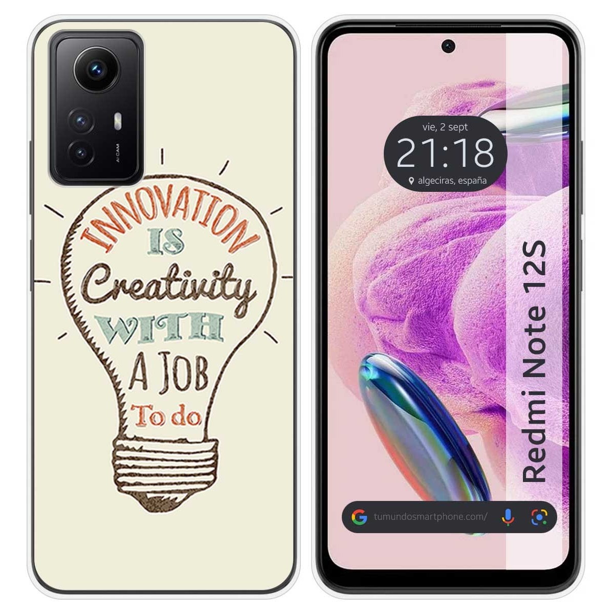 Funda Silicona compatible con Xiaomi Redmi Note 12S diseño Creativity Dibujos