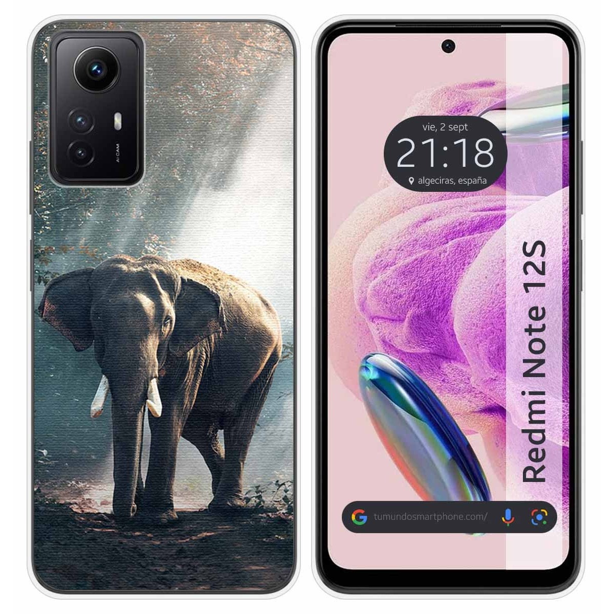 Funda Silicona compatible con Xiaomi Redmi Note 12S diseño Elefante Dibujos