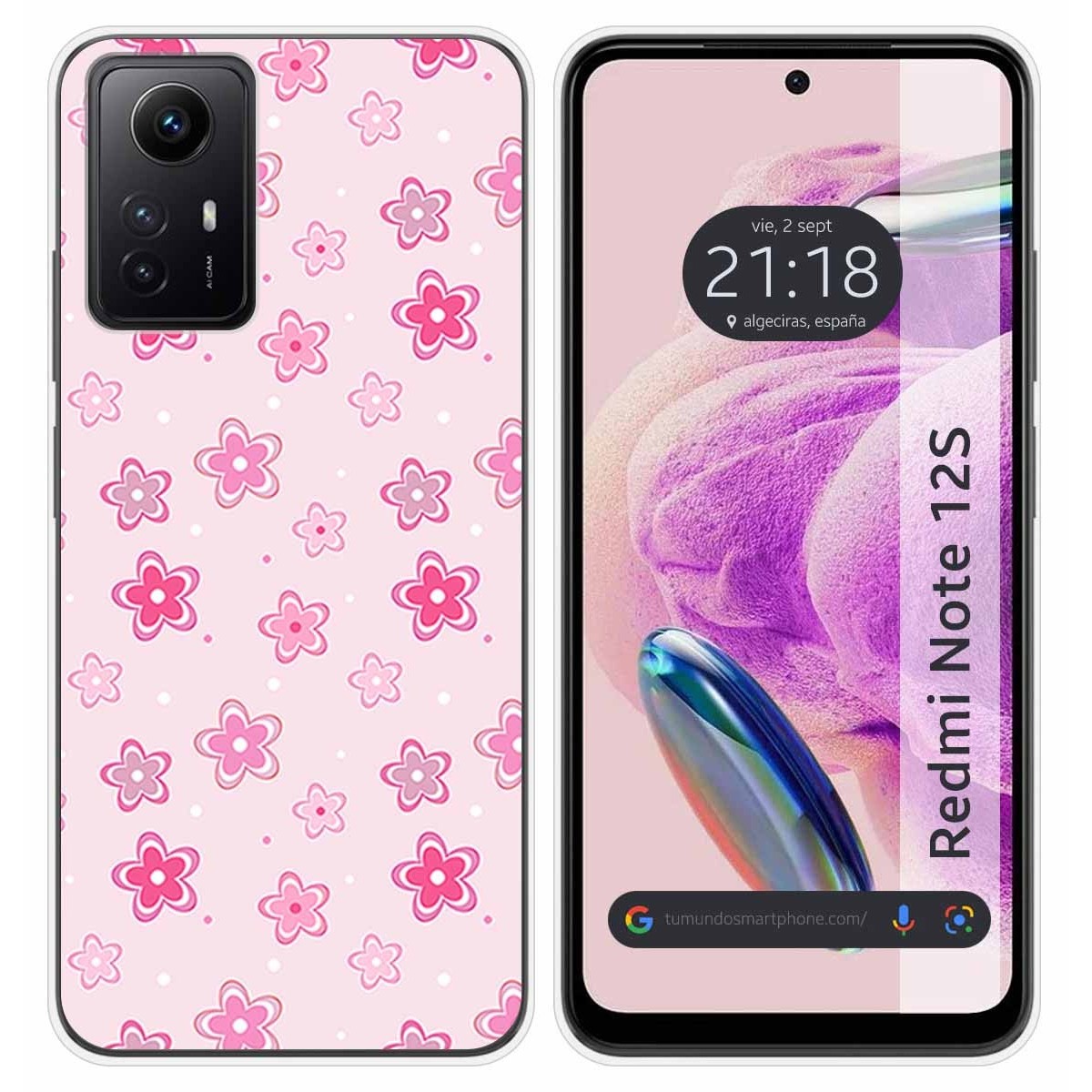 Funda Silicona compatible con Xiaomi Redmi Note 12S diseño Flores Dibujos