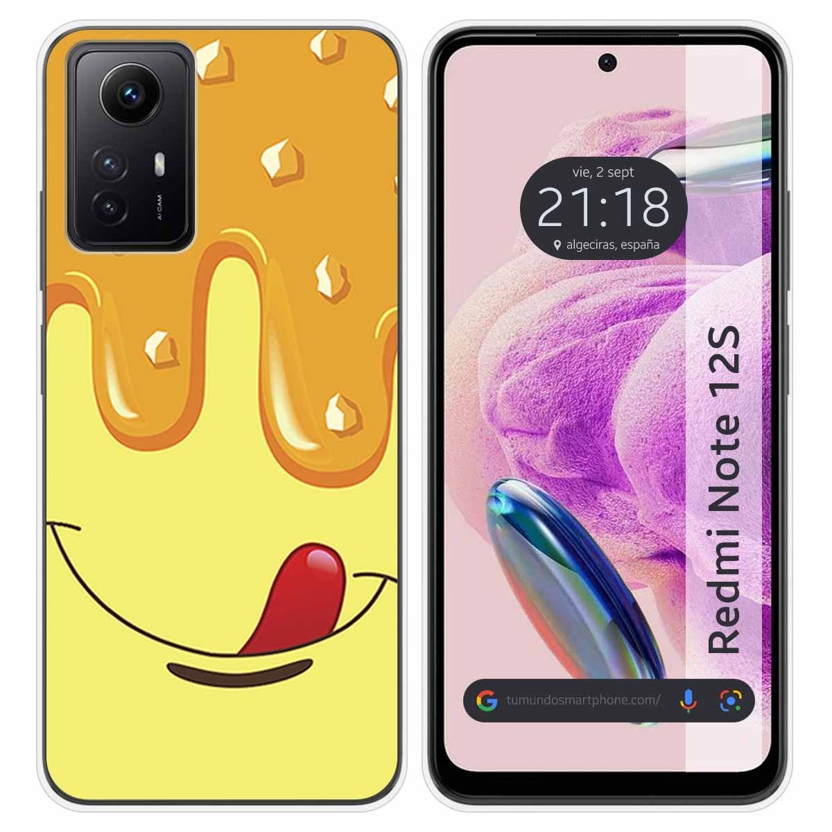 Funda Silicona compatible con Xiaomi Redmi Note 12S diseño Helado Vainilla Dibujos