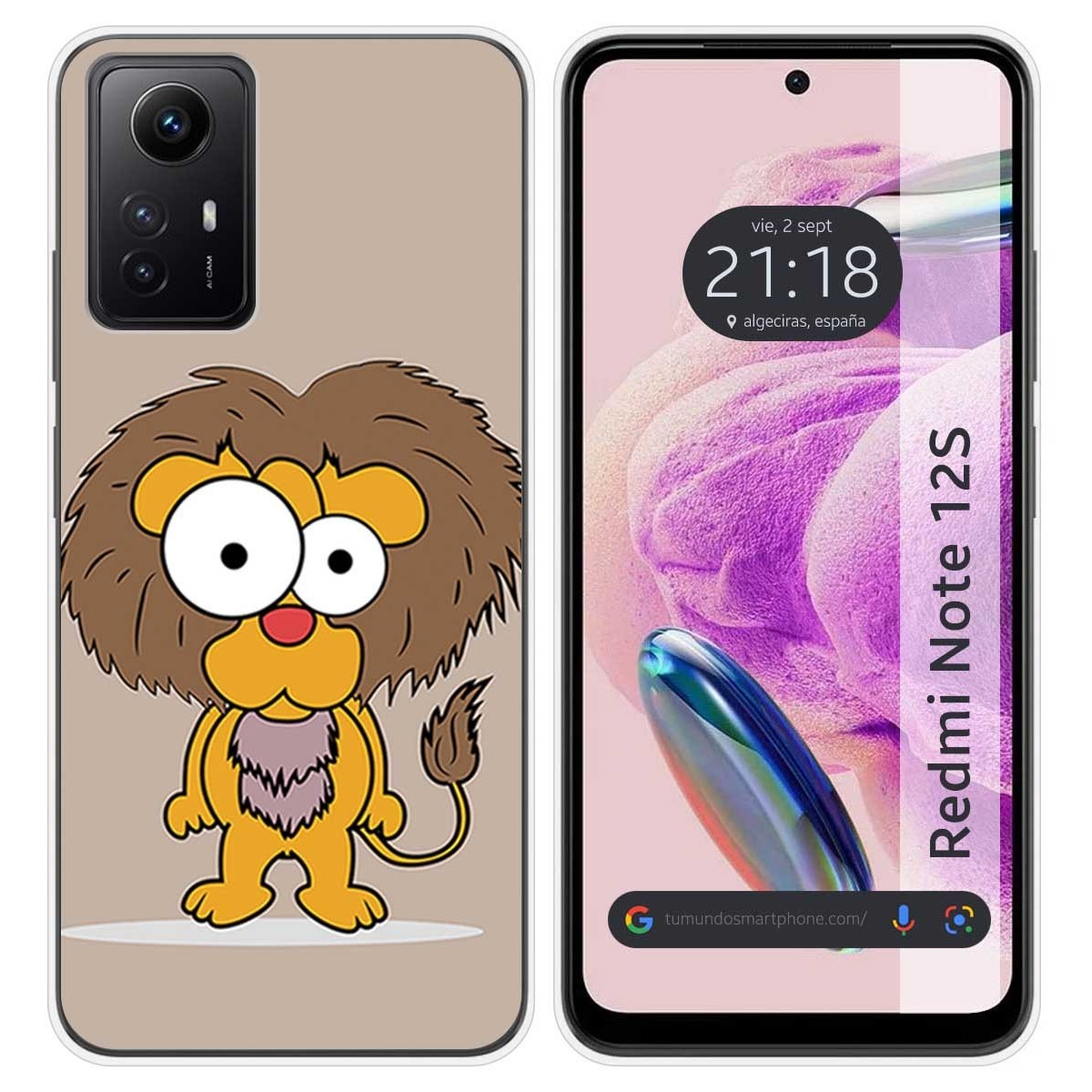 Funda Silicona compatible con Xiaomi Redmi Note 12S diseño Leon Dibujos