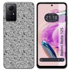Funda Silicona compatible con Xiaomi Redmi Note 12S diseño Letras Dibujos