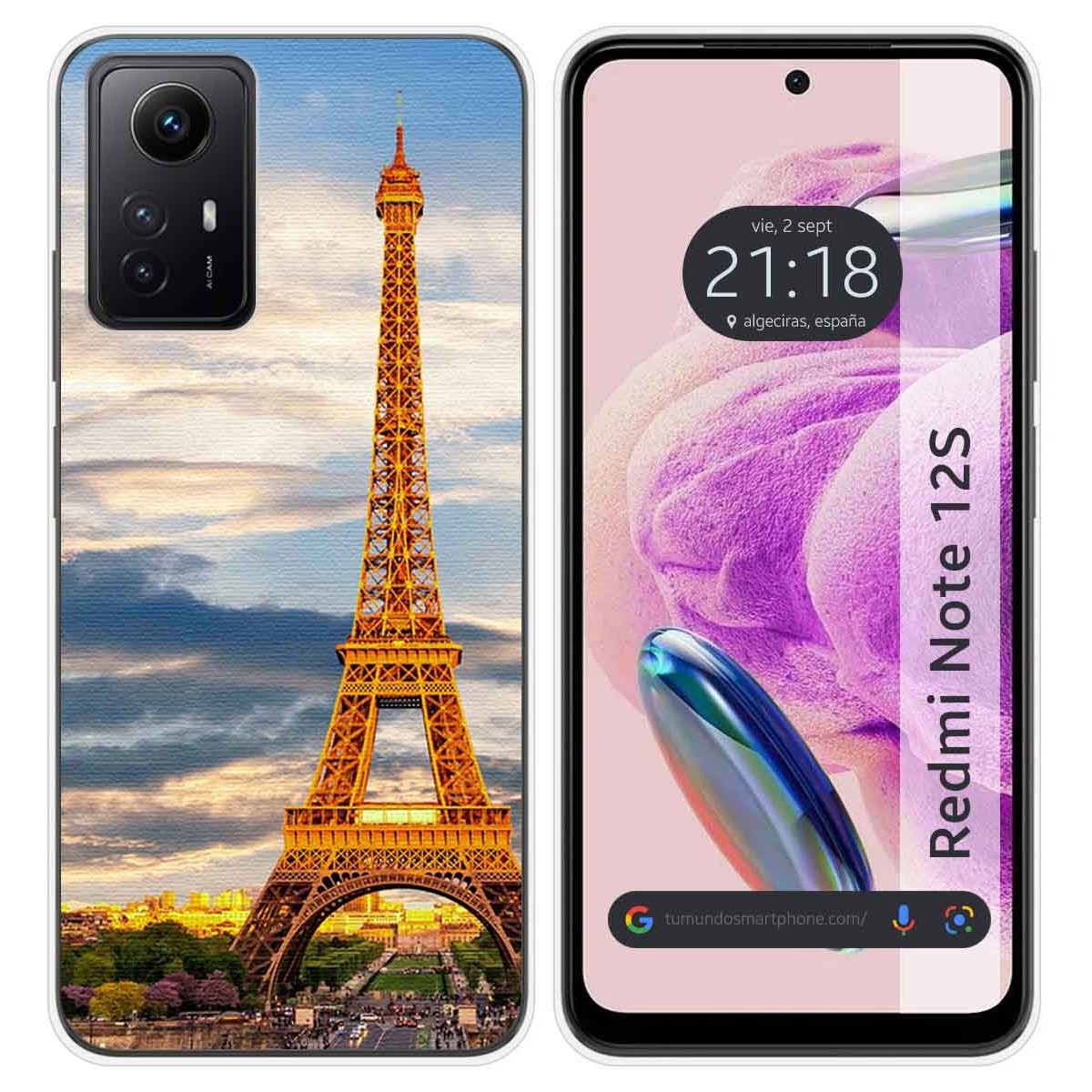 Funda Silicona compatible con Xiaomi Redmi Note 12S diseño Paris Dibujos