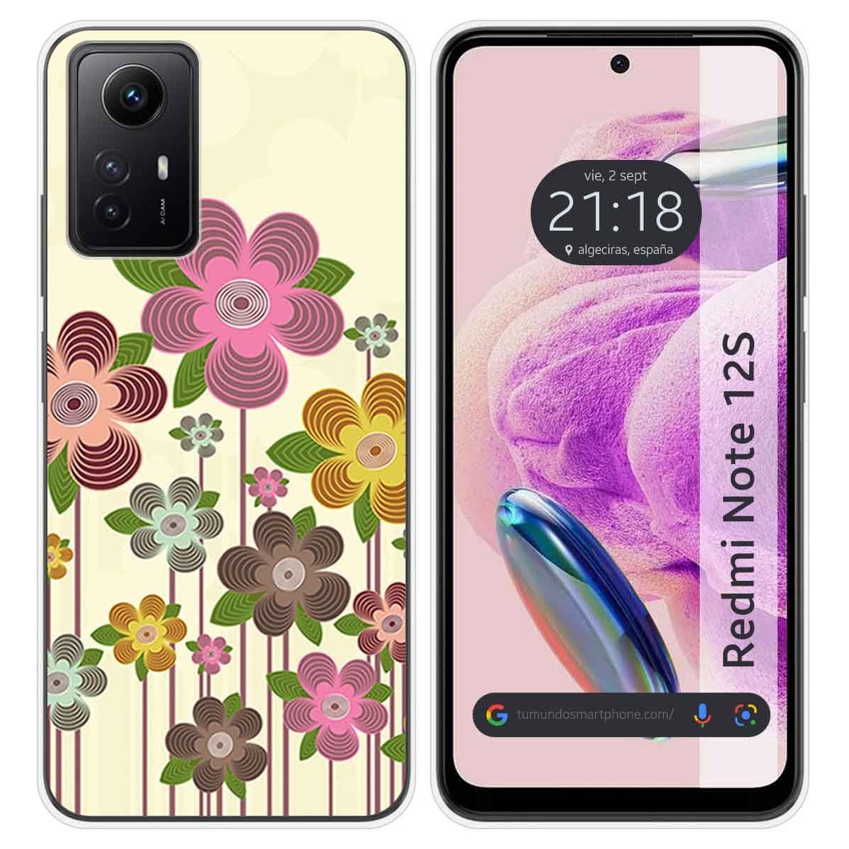 Funda Silicona compatible con Xiaomi Redmi Note 12S diseño Primavera En Flor Dibujos