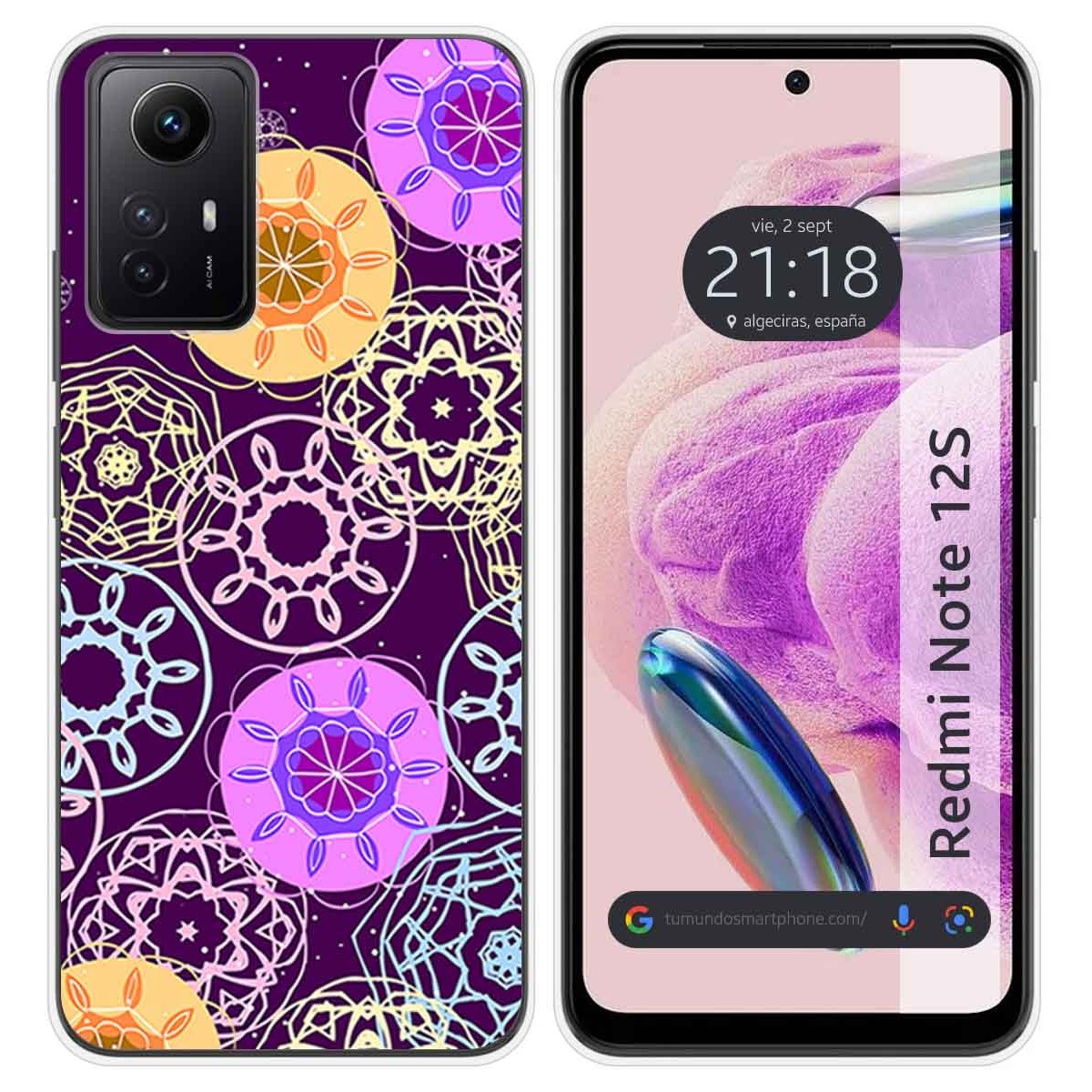 Funda Silicona compatible con Xiaomi Redmi Note 12S diseño Radial Dibujos