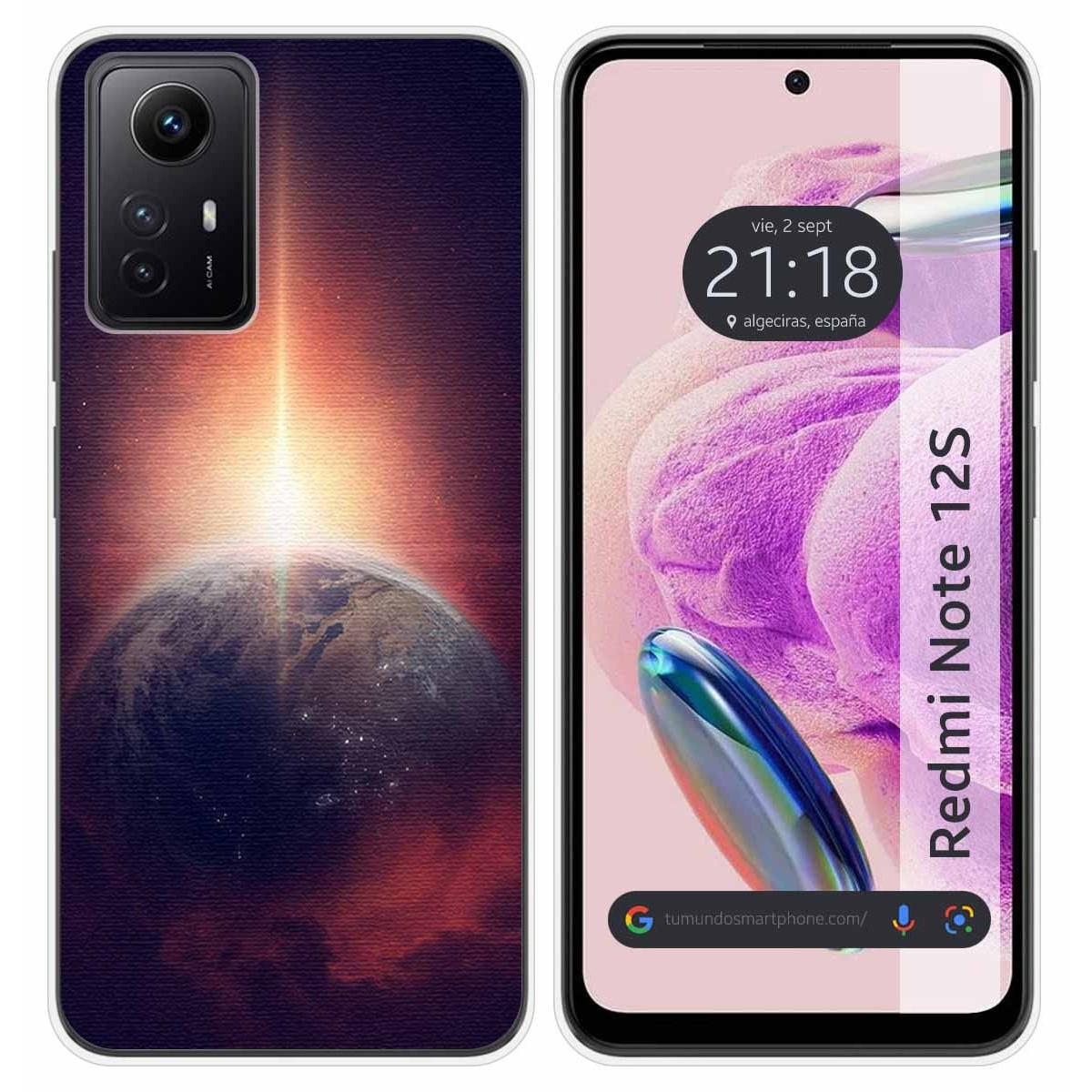 Funda Silicona compatible con Xiaomi Redmi Note 12S diseño Tierra Dibujos
