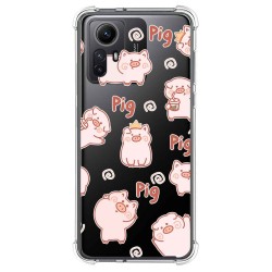Funda Silicona Antigolpes compatible con Xiaomi Redmi Note 12S diseño Cerdos Dibujos