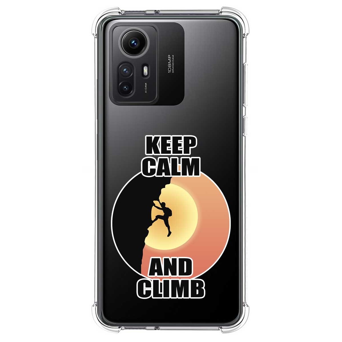 Funda Silicona Antigolpes compatible con Xiaomi Redmi Note 12S diseño Hombre Escalada Dibujos