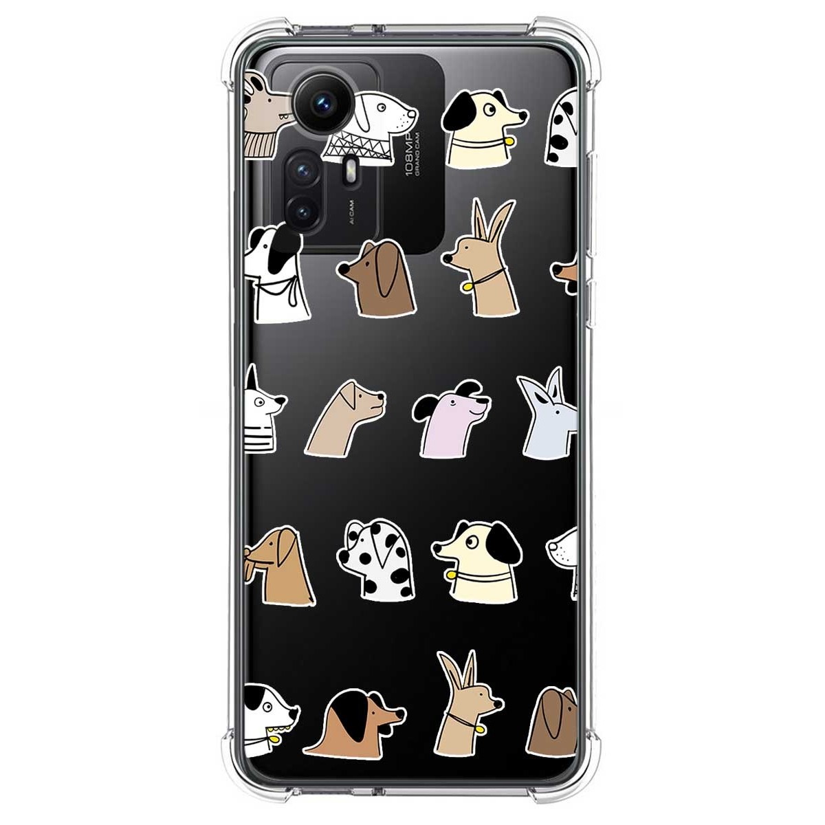 Funda Silicona Antigolpes compatible con Xiaomi Redmi Note 12S diseño Perros Dibujos