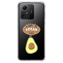 Funda Silicona Antigolpes compatible con Xiaomi Redmi Note 12S diseño Vegan Life Dibujos