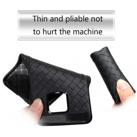 Funda Gel Tpu Tipo Grid Negra para Samsung Galaxy A8 (2018)