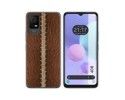 Funda Silicona para TCL 408 diseño Cuero 01 Dibujos