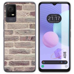 Funda Silicona para TCL 408 diseño Ladrillo 01 Dibujos