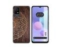 Funda Silicona para TCL 408 diseño Madera 06 Dibujos