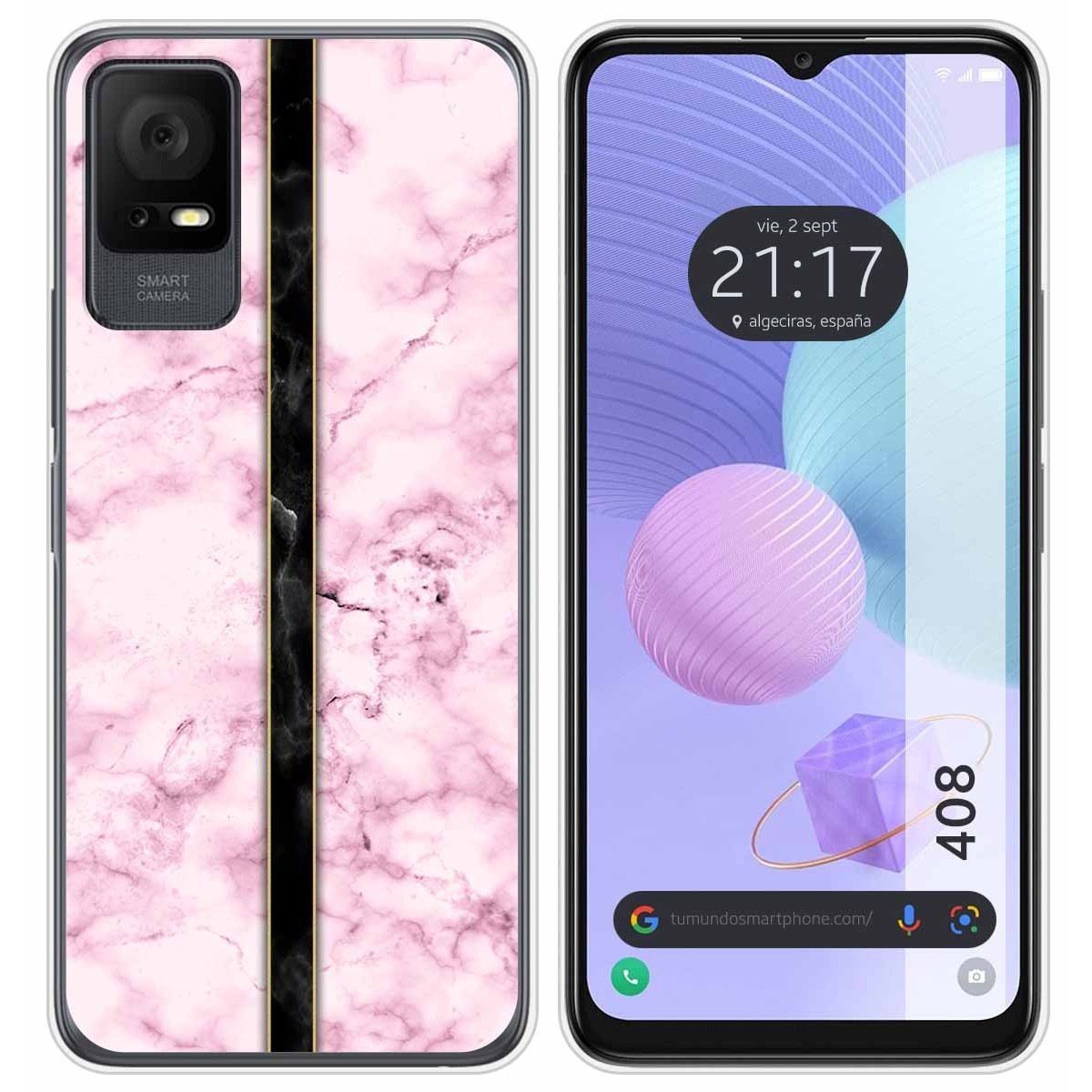 Funda Silicona para TCL 408 diseño Mármol 04 Dibujos