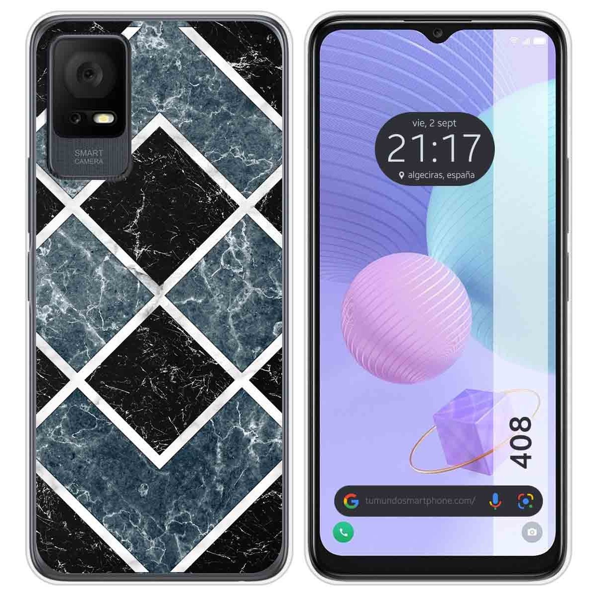 Funda Silicona para TCL 408 diseño Mármol 06 Dibujos