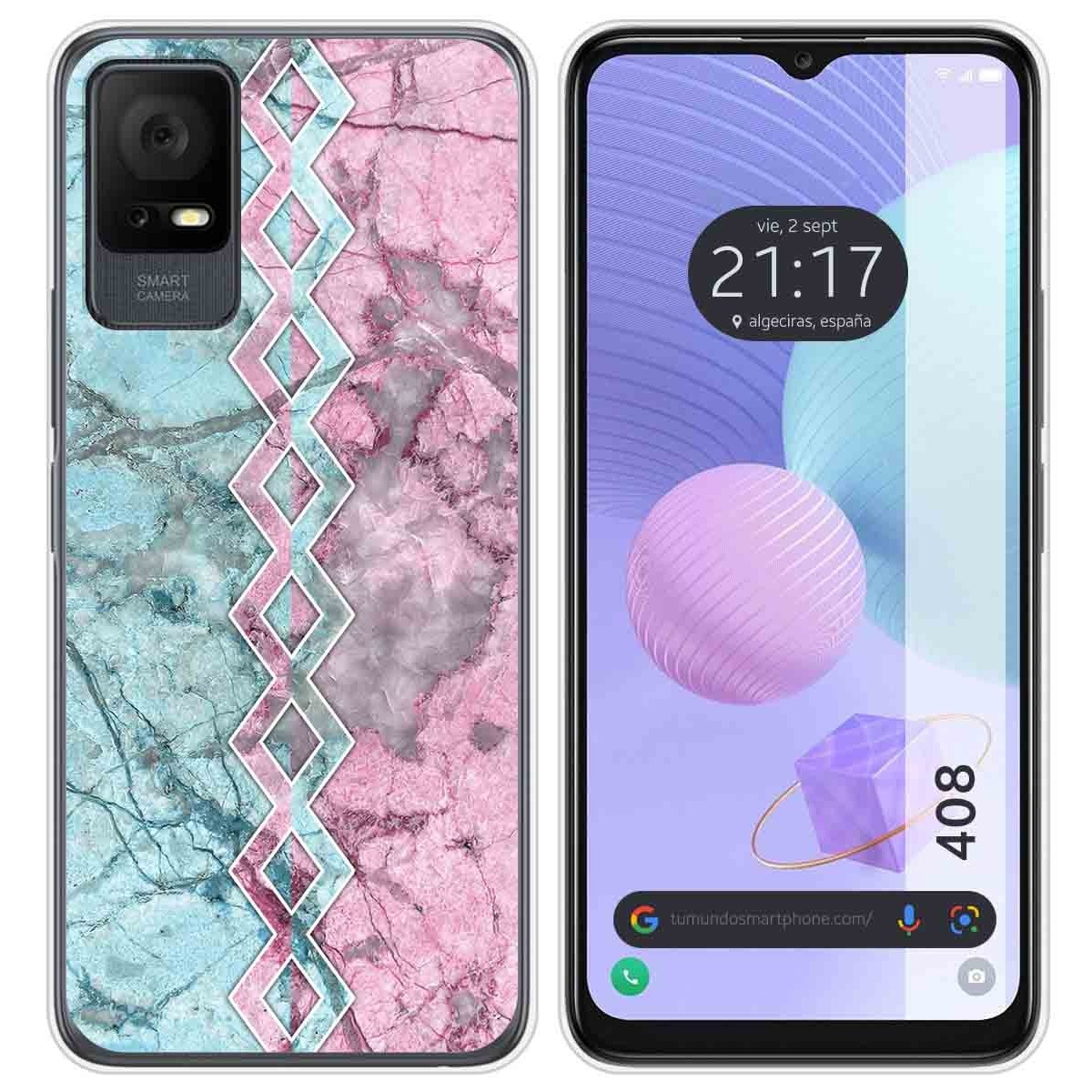Funda Silicona para TCL 408 diseño Mármol 08 Dibujos