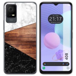 Funda Silicona para TCL 408 diseño Mármol 11 Dibujos