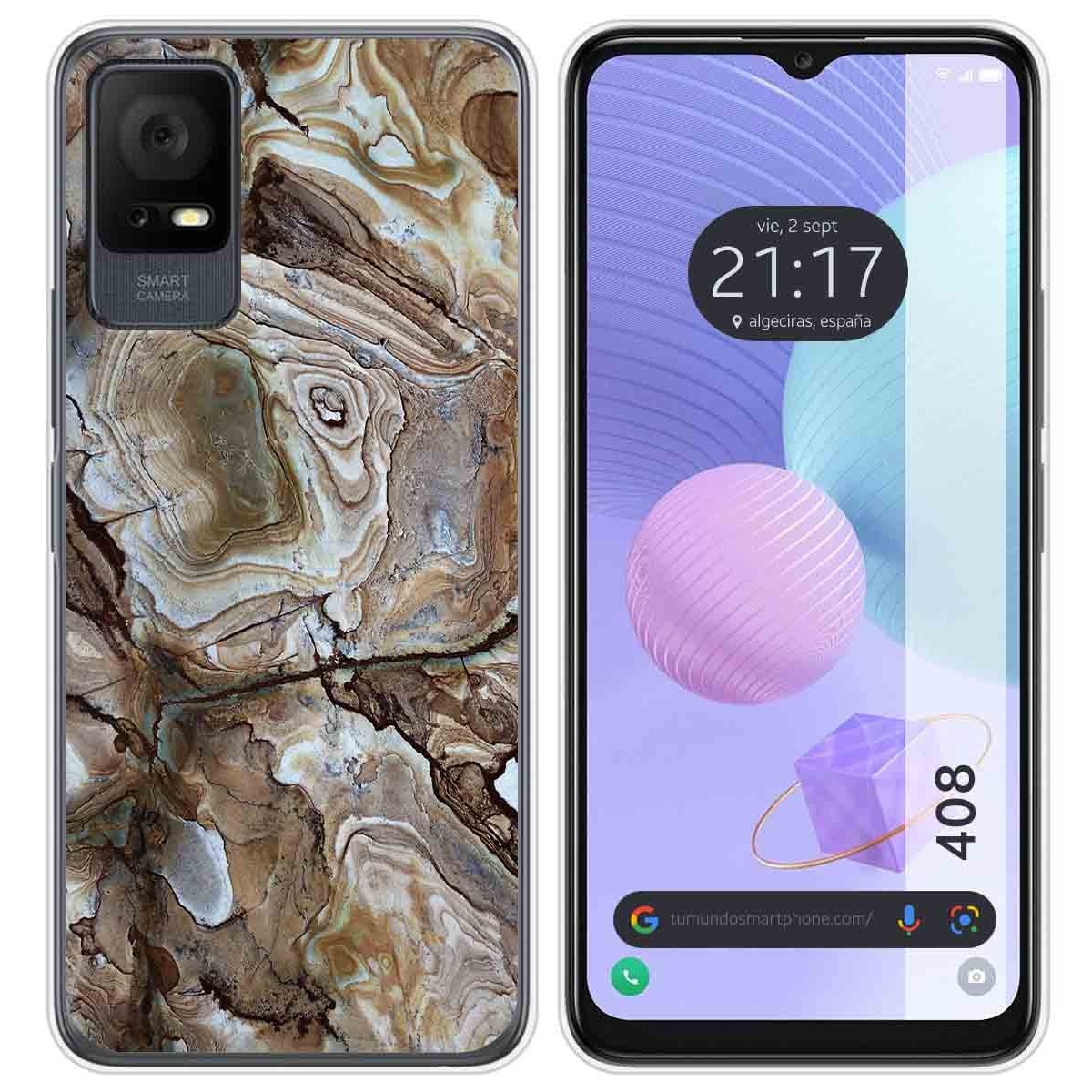 Funda Silicona para TCL 408 diseño Mármol 14 Dibujos
