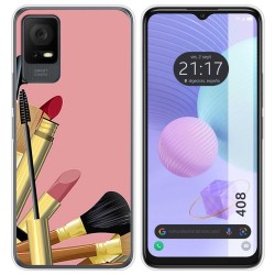 Funda Silicona para TCL 408 diseño Brochas Dibujos