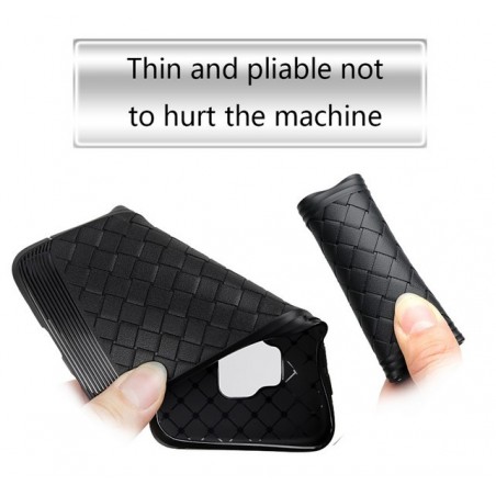 Funda Gel Tpu Tipo Grid Negra para Samsung Galaxy S9