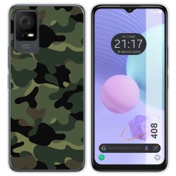Funda Silicona para TCL 408 diseño Camuflaje Dibujos