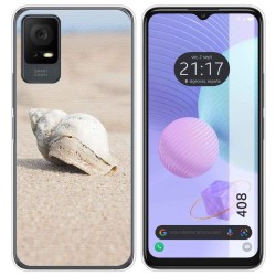 Funda Silicona para TCL 408 diseño Concha Dibujos