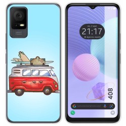 Funda Silicona para TCL 408 diseño Furgoneta Dibujos