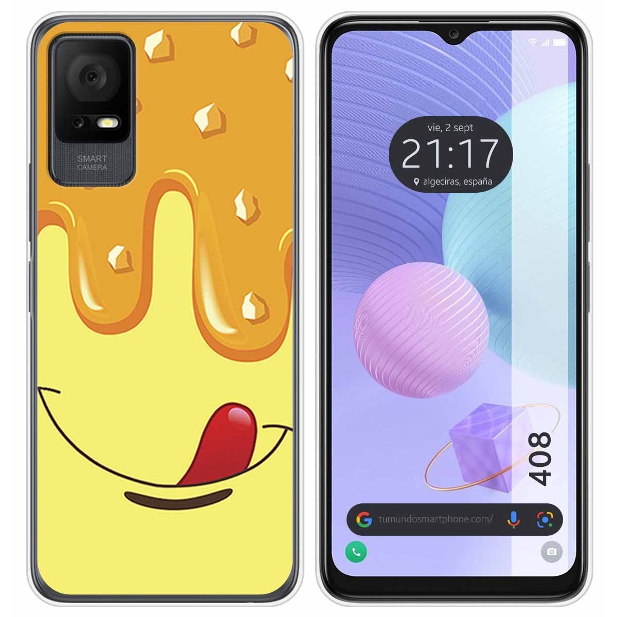 Funda Silicona para TCL 408 diseño Helado Vainilla Dibujos