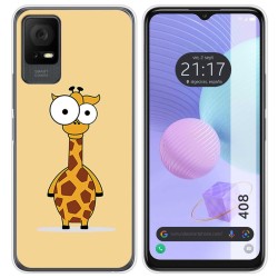 Funda Silicona para TCL 408 diseño Jirafa Dibujos