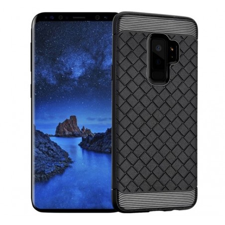 Funda Gel Tpu Tipo Grid Negra para Samsung Galaxy S9 Plus