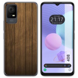 Funda Silicona para TCL 408 diseño Madera Dibujos