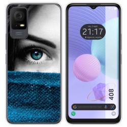Funda Silicona para TCL 408 diseño Ojo Dibujos