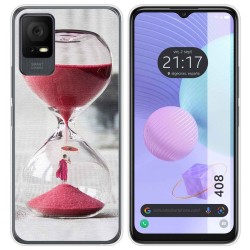 Funda Silicona para TCL 408 diseño Reloj Dibujos