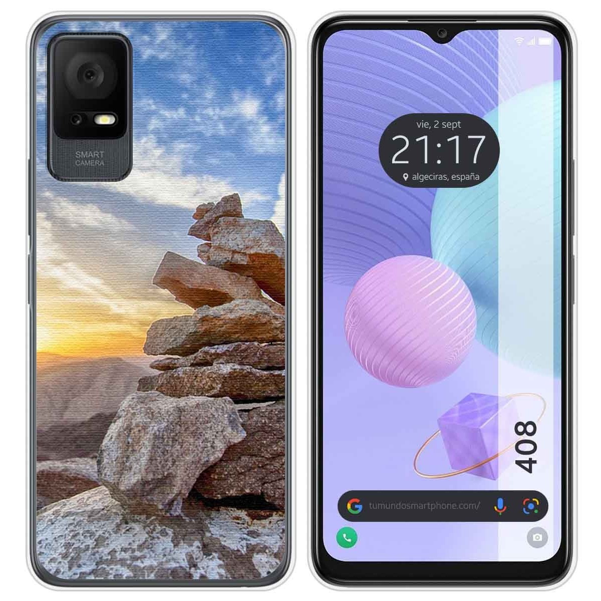 Funda Silicona para TCL 408 diseño Sunset Dibujos