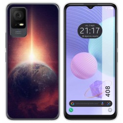 Funda Silicona para TCL 408 diseño Tierra Dibujos