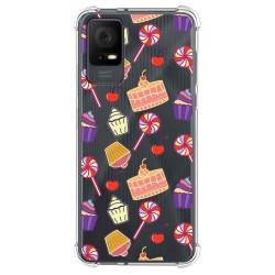 Funda Silicona Antigolpes para TCL 408 diseño Dulces 01 Dibujos