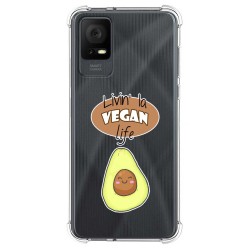 Funda Silicona Antigolpes para TCL 408 diseño Vegan Life Dibujos