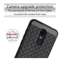 Funda Gel Tpu Tipo Grid Negra para Xiaomi Redmi 5 2
