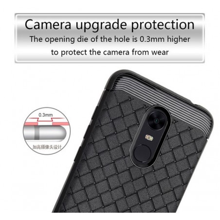 Funda Gel Tpu Tipo Grid Negra para Xiaomi Redmi 5