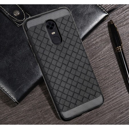 Funda Gel Tpu Tipo Grid Negra para Xiaomi Redmi 5