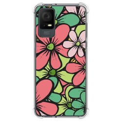 Funda Silicona Antigolpes para TCL 408 diseño Flores 02 Dibujos