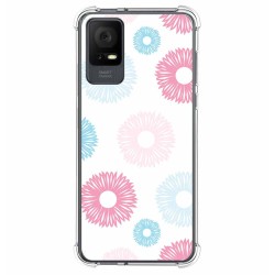 Funda Silicona Antigolpes para TCL 408 diseño Flores 06 Dibujos