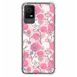 Funda Silicona Antigolpes para TCL 408 diseño Flores 07 Dibujos