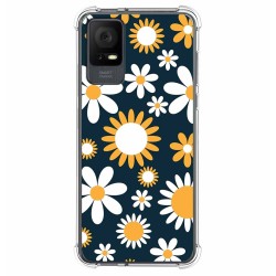 Funda Silicona Antigolpes para TCL 408 diseño Flores 08 Dibujos