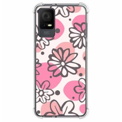 Funda Silicona Antigolpes para TCL 408 diseño Flores 09 Dibujos