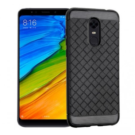 Funda Gel Tpu Tipo Grid Negra para Xiaomi Redmi 5 Plus