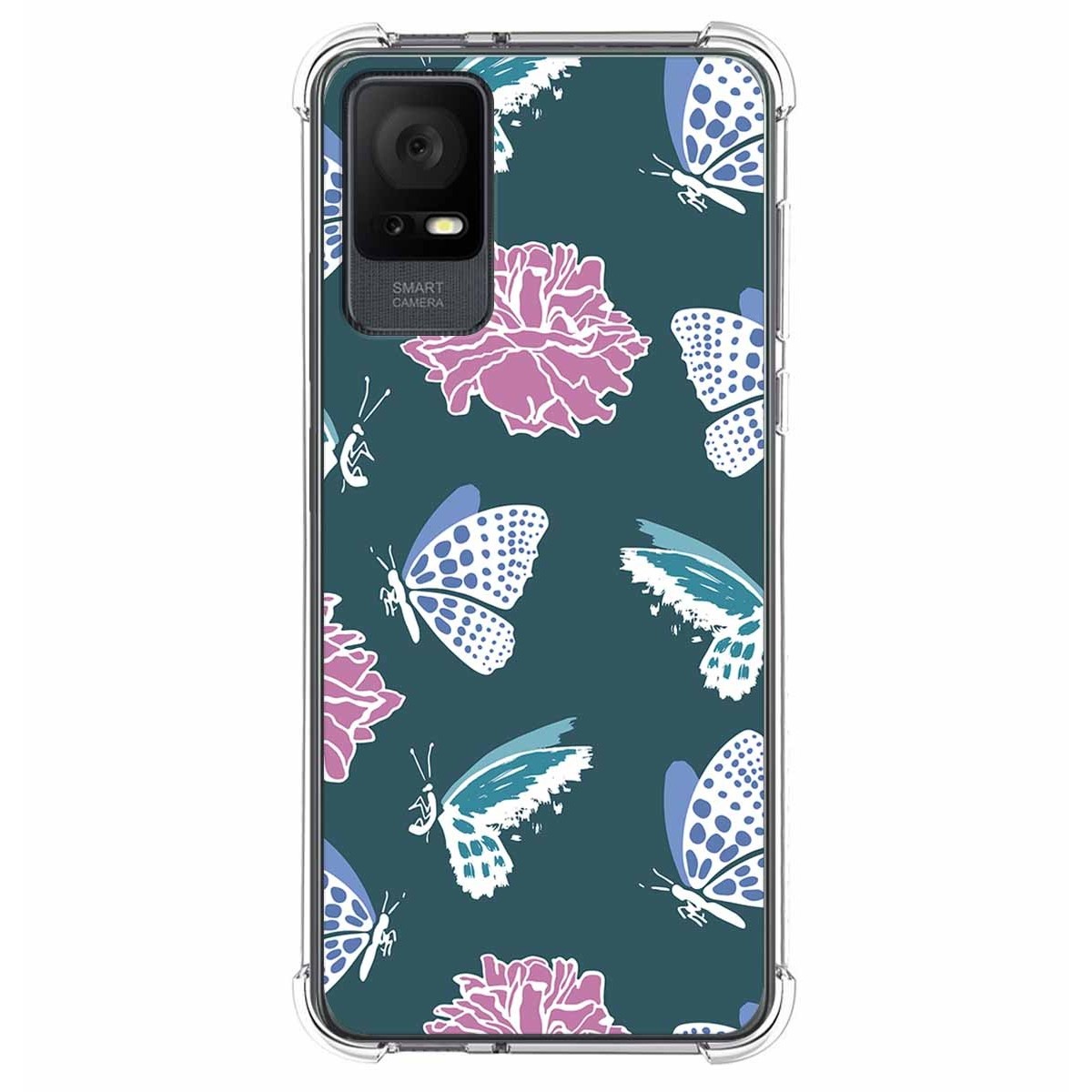Funda Silicona Antigolpes para TCL 408 diseño Flores 10 Dibujos