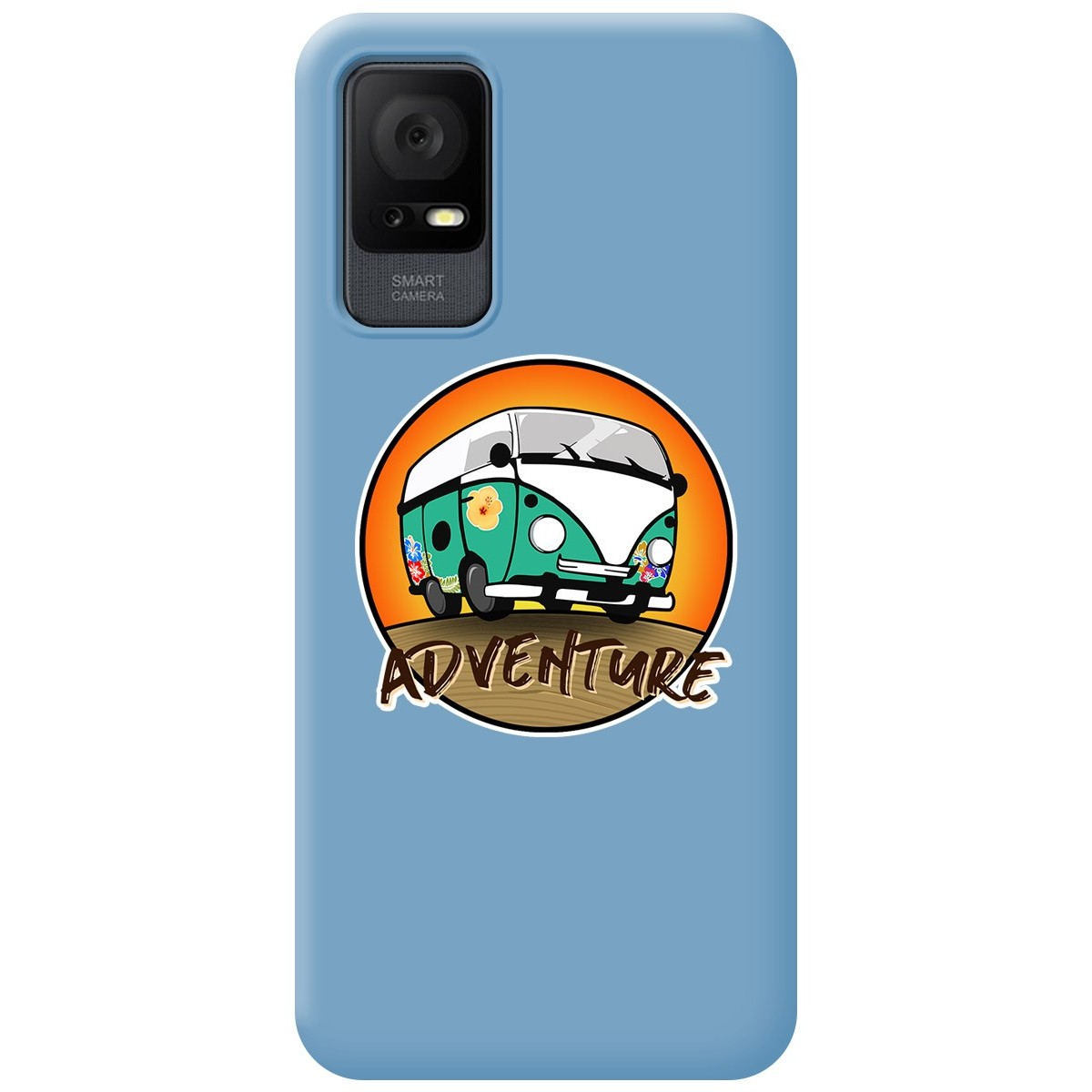 Funda Silicona Líquida Azul para TCL 408 diseño Adventure Dibujos